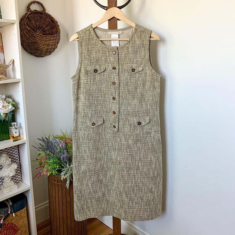 MaxMara Tweed Sleeveless Shift Dress with pockets US 14 - Picture 16 of 16